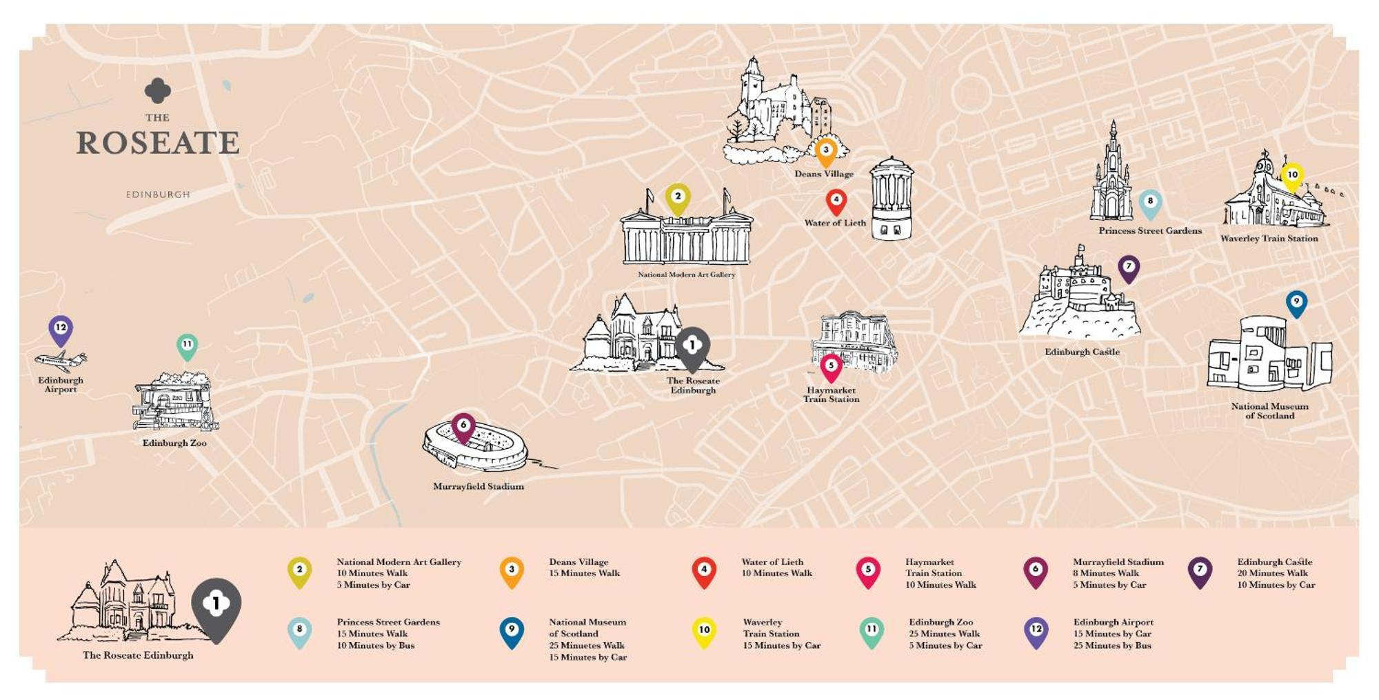 The Roseate Edinburgh - Small Luxury Hotels Of The World Eksteriør bilde Map of the University of Oxford